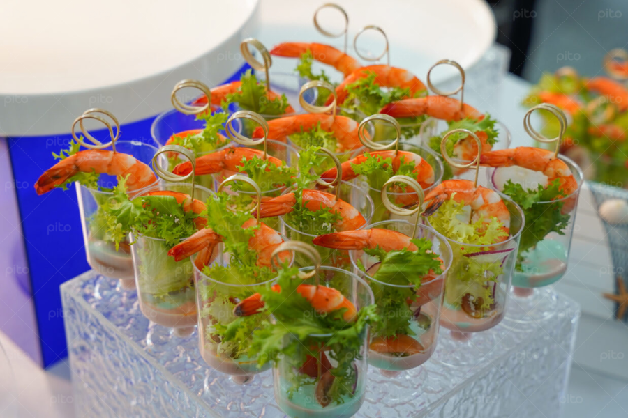 Tiệc Finger Food Decor Thuyền Và Đại Dương Tone Màu Xanh 3