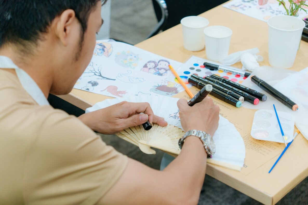 Workshop Vẽ Quạt Giấy 4