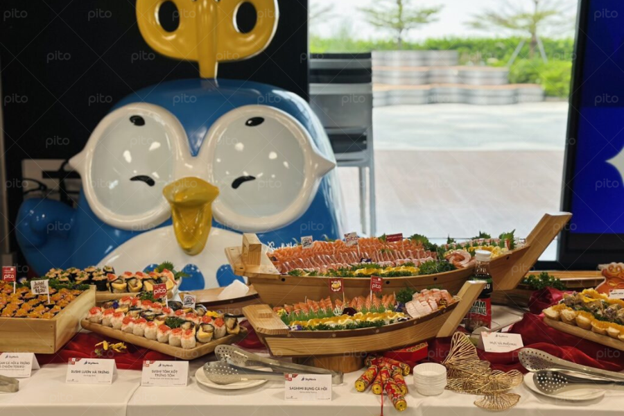 Tiệc Buffet Sashimi Chuẩn Nhật 100 Khách